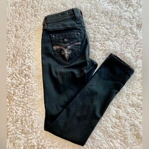 Rock Revival Letty Black Skinny Jeans - Size 27